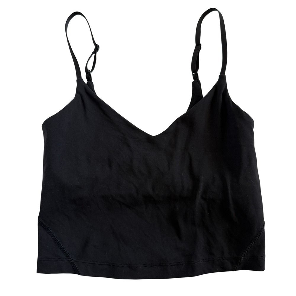 Lululemon Align Tank Top Black Nulu Adjustable Straps Size 2 LW1EQUS